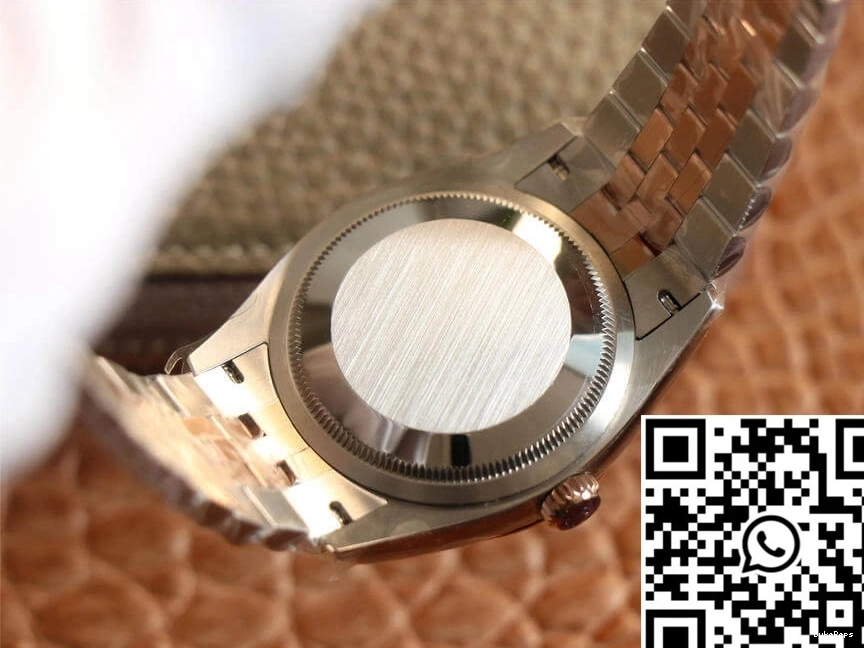 Datejust White M126231-0017 EW Rolex Dial Rose Factory Gold 0314